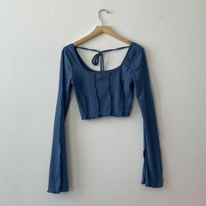 SHEIN Long Sleeve Crop Top